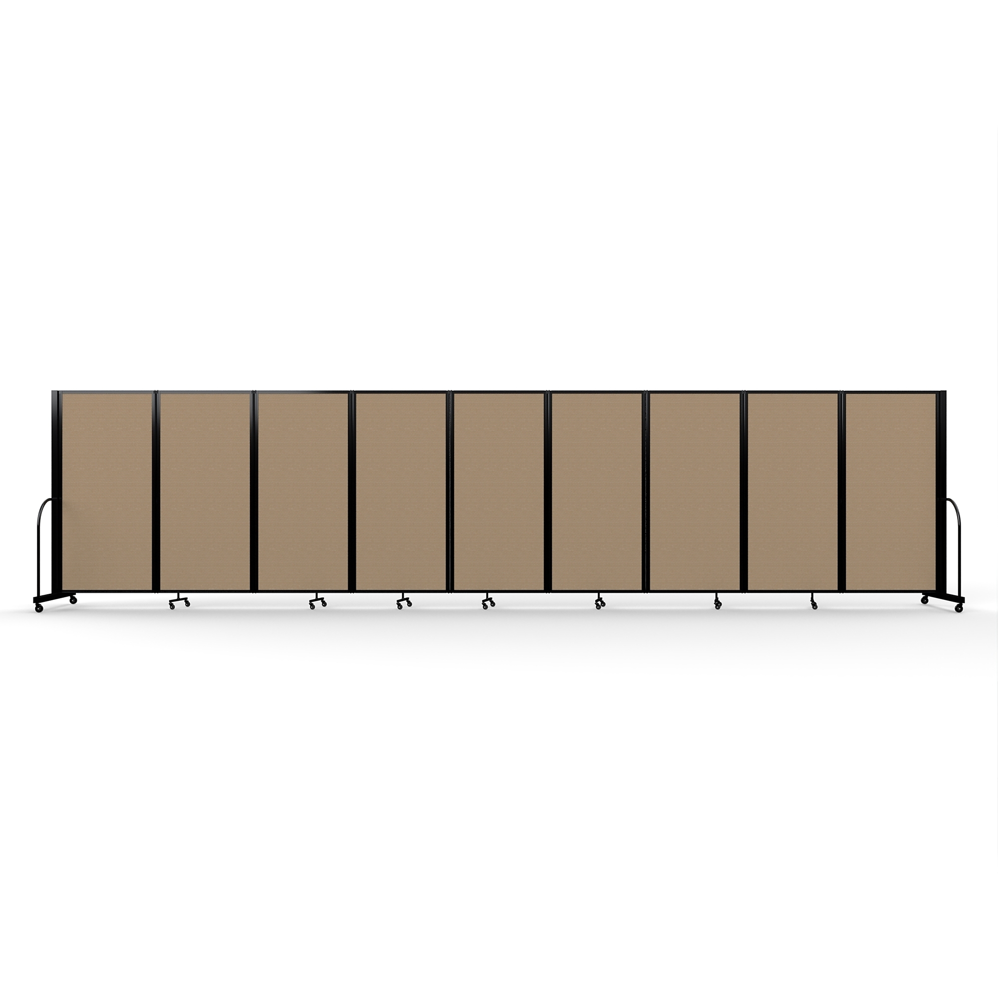 Screenflex Full Motion Divider — 6ft. x 25ft. 1in., Black Frame, Desert, Model# FSH-609-B-DW